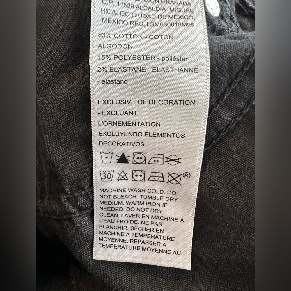 Signature by Levi Strauss Size 16 (33 W) Black Bermuda Shorts EUC - Picture 6 of 8